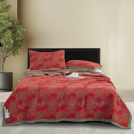 Retro Jacquard Cotton Gauze Comfy Quilt