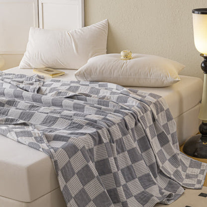 Modern Checkerboard Pure Cotton Breathable Quilt