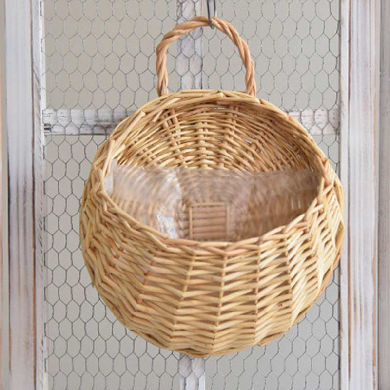 Ownkoti Handwoven Plant Basket with Handle (3PCS)