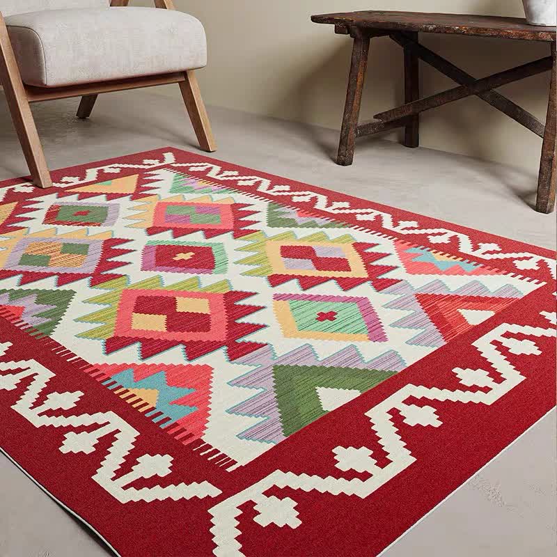 Turkish Bohemian Woven Kilim Runner Rug