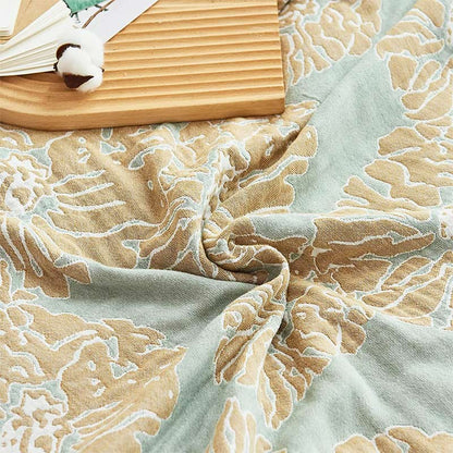 Lightweight Peony Cotton  Reversible Blanket - image 9