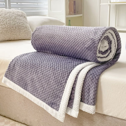 Solid Color Soft Reversible Fleece Blanket