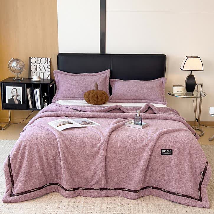 Simple Style Fluffy Fleece Throw Blanket