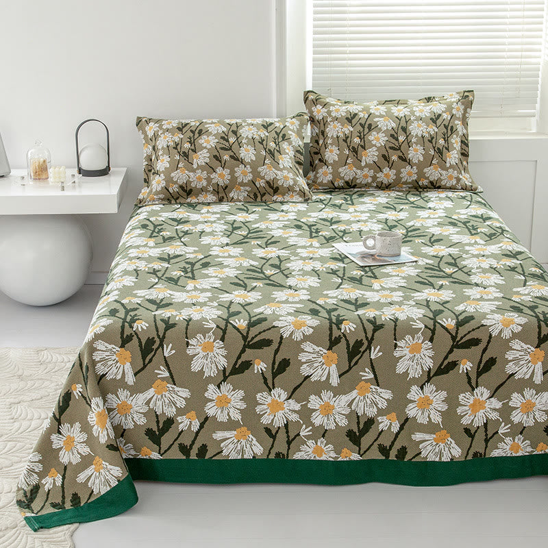 Daisy Print Cotton Soft Reversible Quilt