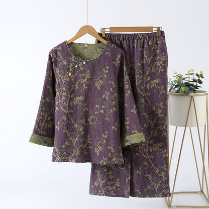 Jacquard Vintage Pure Cotton Loungewear Set