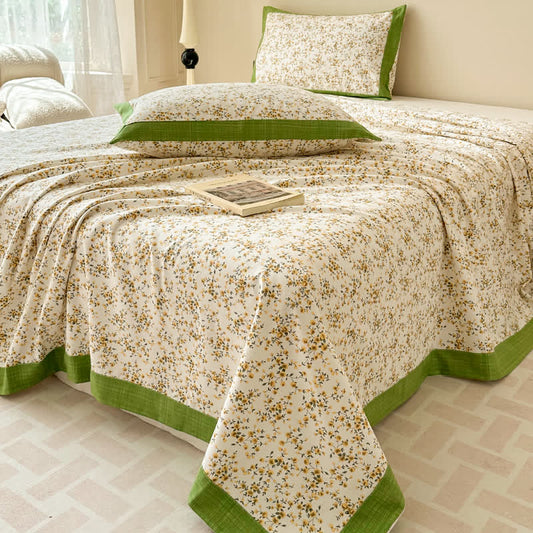 Pure Cotton Elegant Floral Breathable Coverlet