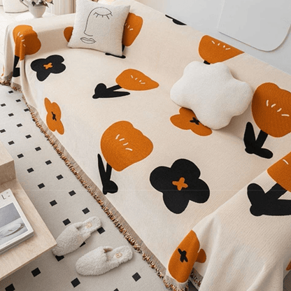 Cute Style Cartoon Tulip Couch Protector