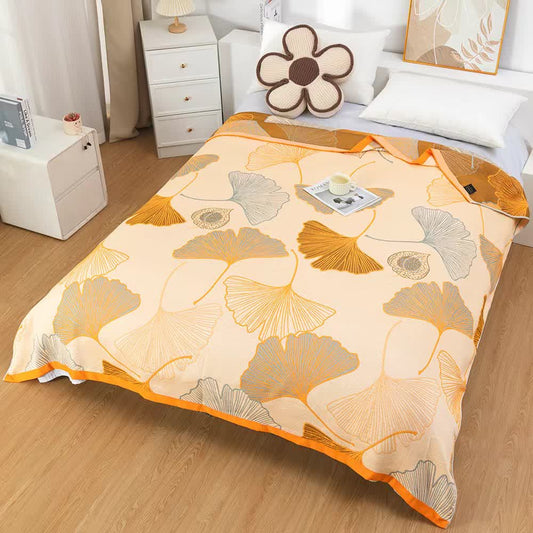 Ginkgo Leaf Fruit Cotton Reversible Quilt