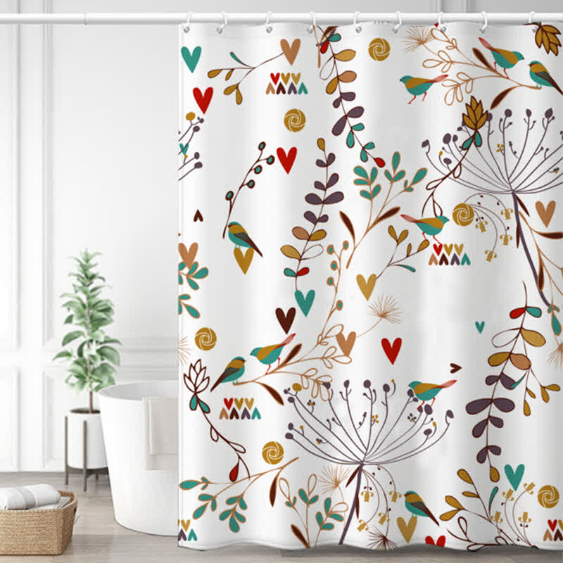 Pastoral Style Waterproof Shower Curtain