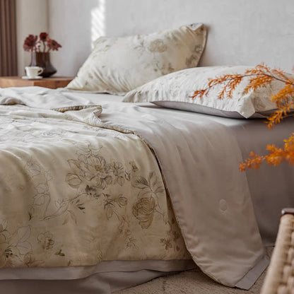 Luxurious Floral Style Breathable Summer Bedding