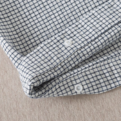 Solid Grid Patterned Cotton Pillow Cases (2PCS)