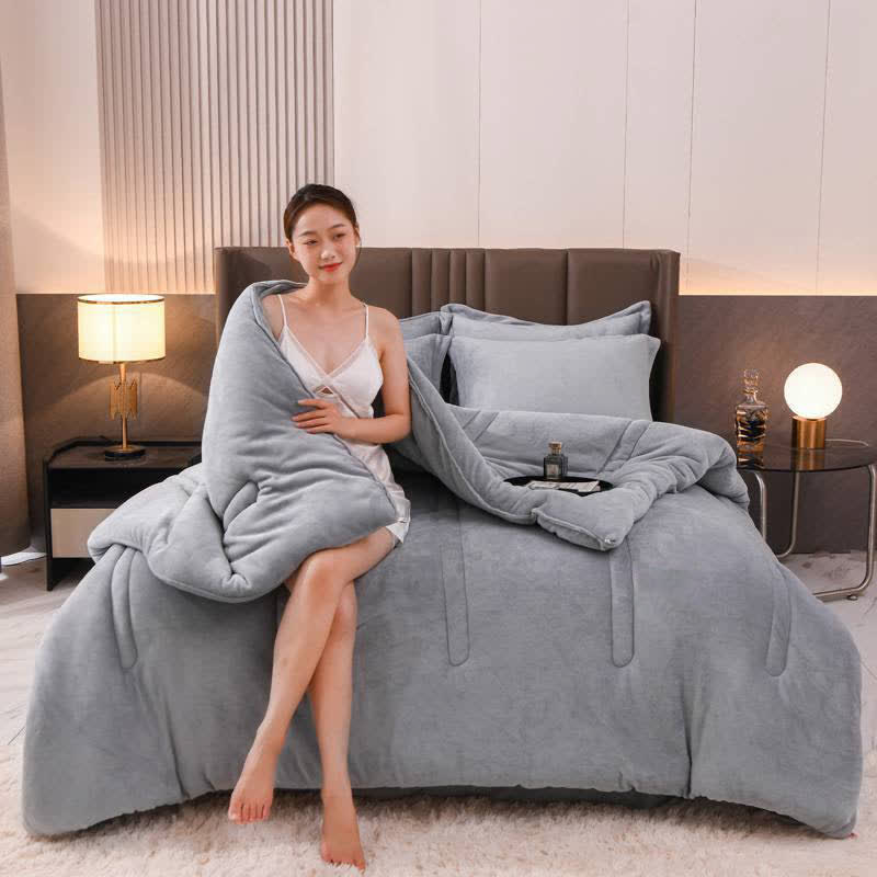 Simple Solid Color Soft Winter Blanket