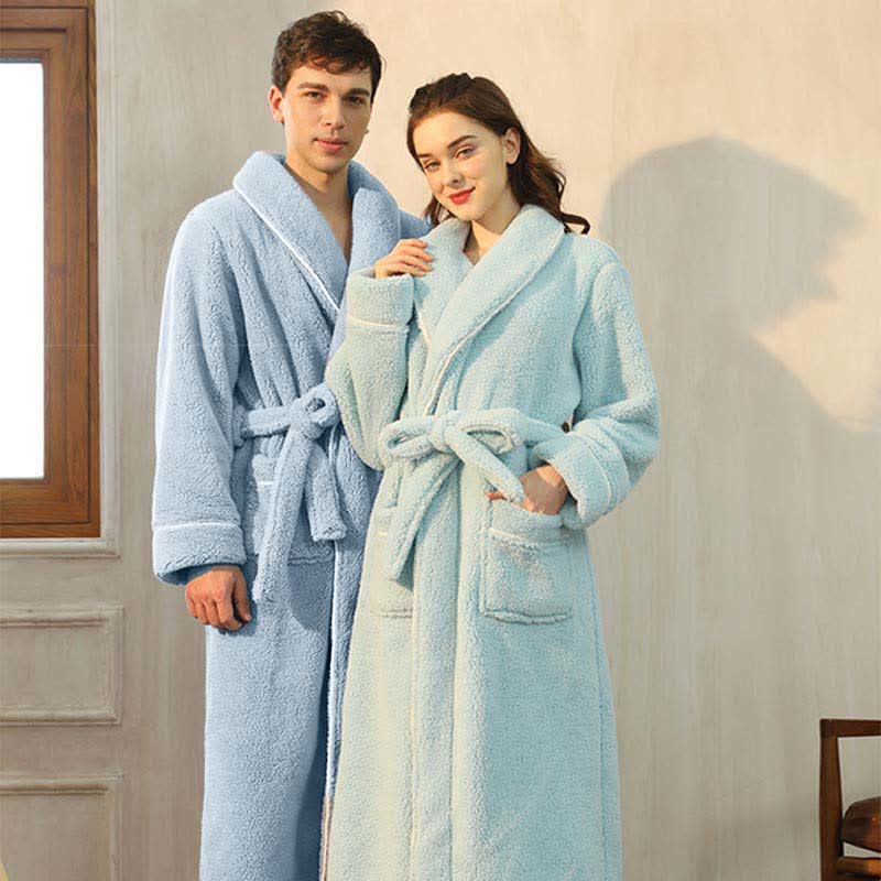 Ownkoti Comfy Fleece Pajama Long Bathrobe