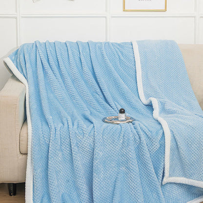 Solid Color Soft Reversible Fleece Blanket