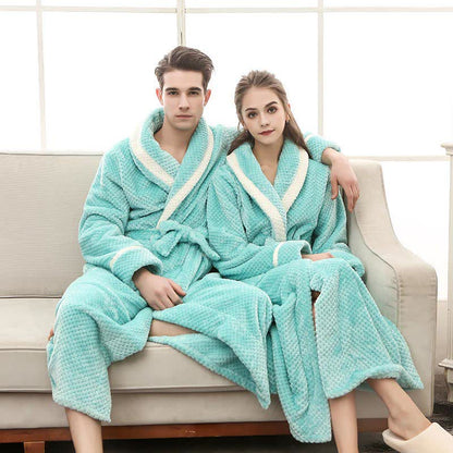 Thick Fleece Pajama Comfy Bathrobe