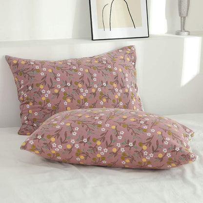 Ownkoti Rural Flower Pattern Pillowcases Pillow Shams (2PCS)