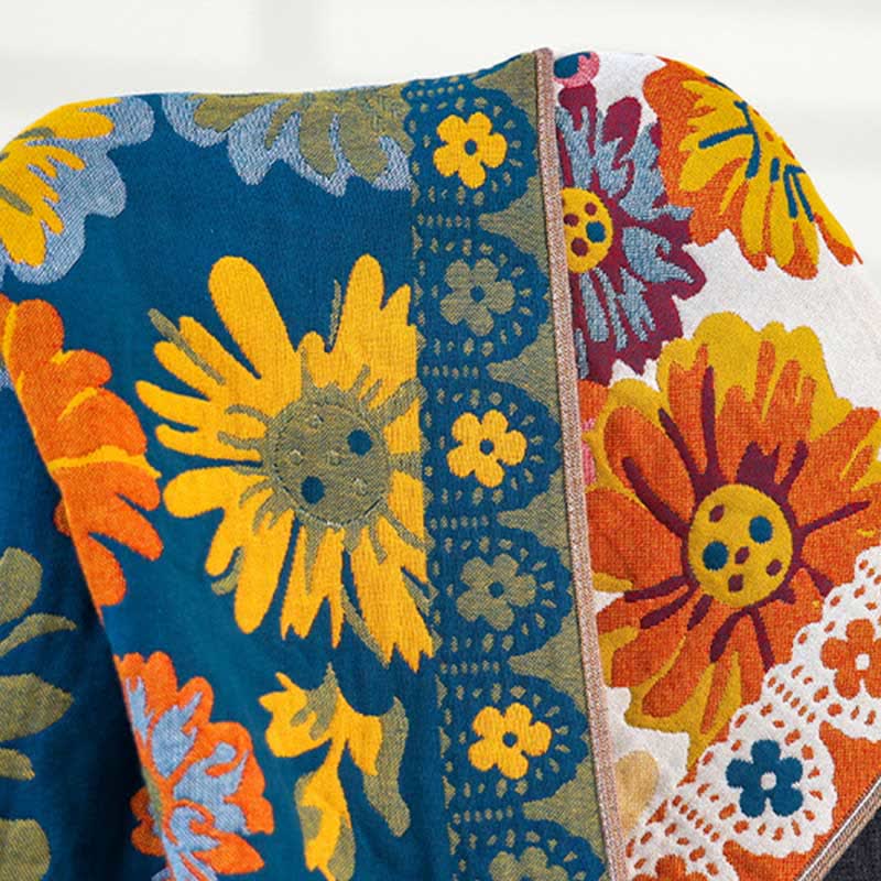 Bright Flower Soft Cotton Bath Towel