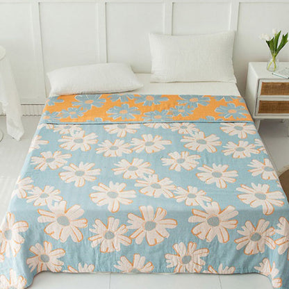 Daisy Printed Cotton Soft Reversible Quilt