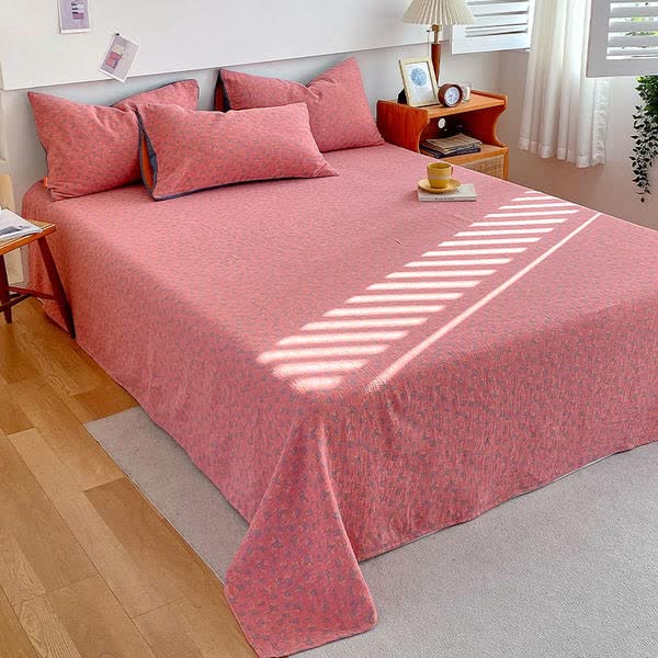 Rural Style Cotton Gauze Flat Sheet