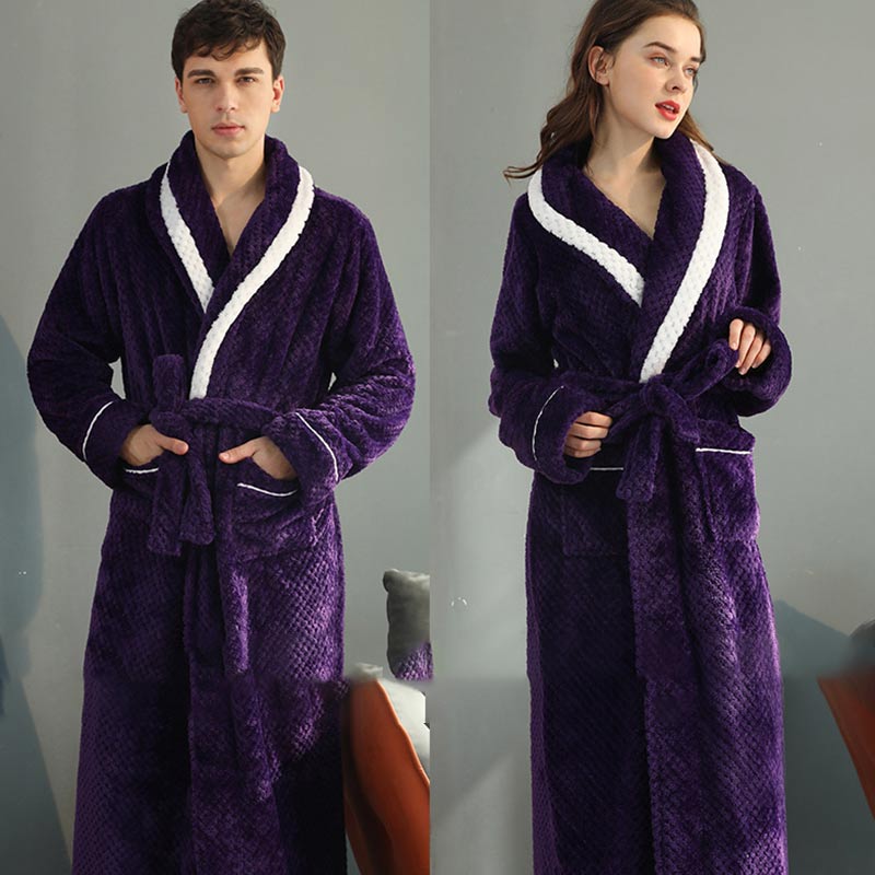 Thick Fleece Pajama Comfy Bathrobe