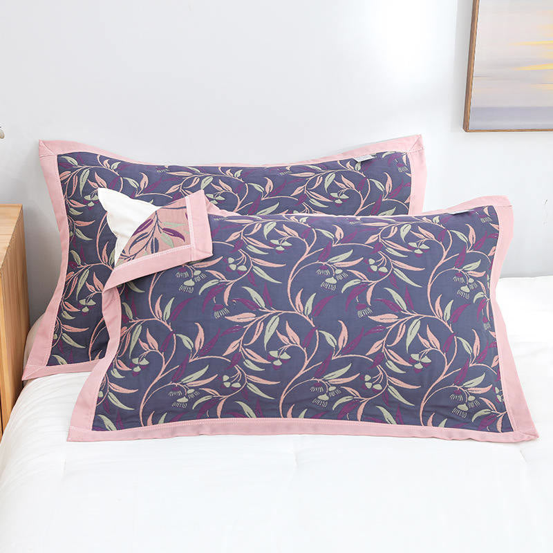 Willow Leaves Breathable Pillow Towel (2PCS)