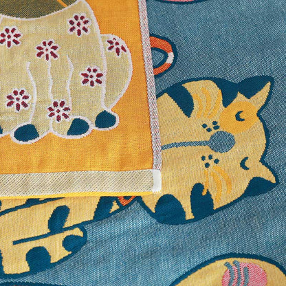 Ownkoti Cat Cotton Bath Towel Baby Blanket