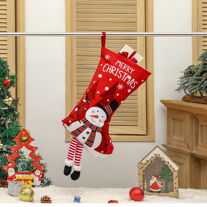 Cute "MERRY CHRISTMAS" Decorative Hanging Stocking