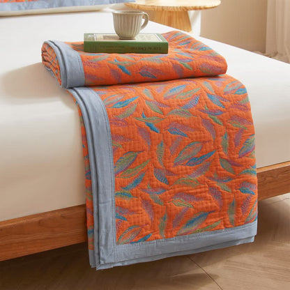 Bright Feather Cotton Gauze Lightweight Quilt