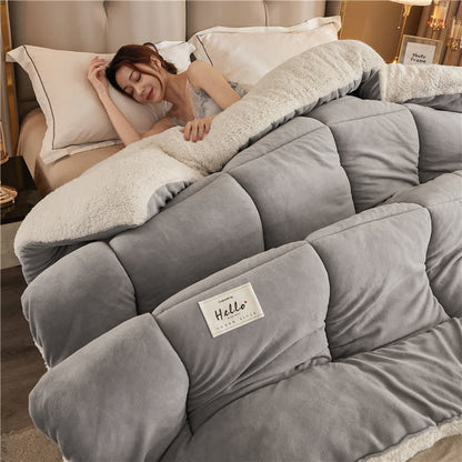 Solid Color Thick Warm Fluffy Blanket