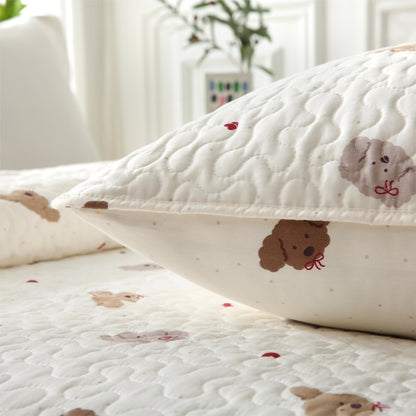 Quilted Cute Dog Pure Cotton Bedding