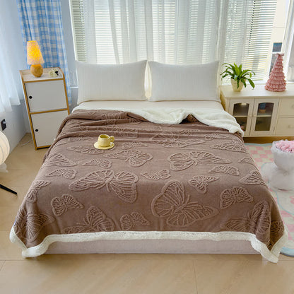 Butterfly Soft Sherpa Decorative Blanket