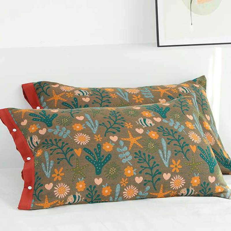 Ownkoti Rural Flower Pattern Pillowcases Pillow Covers (2PCS)