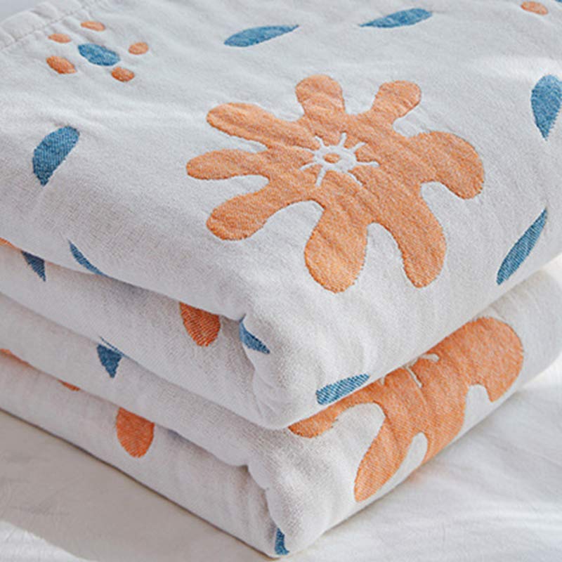 Cute Flowers Cotton Breathable Reversible Quilt