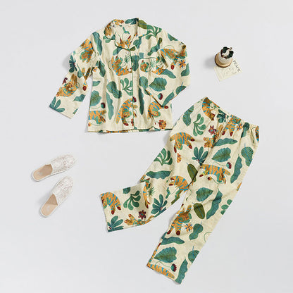 Cute Tiger Plant Loungewear Set