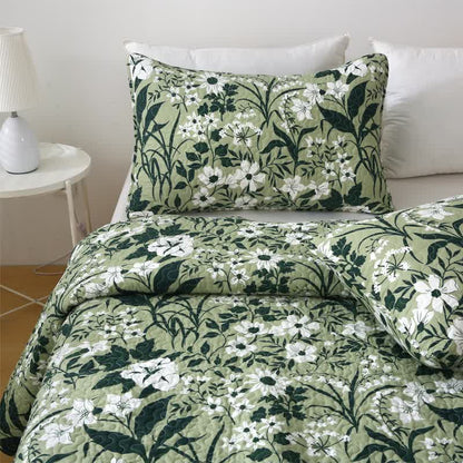 Blossoming Flower Pure Cotton Quilted Bedding