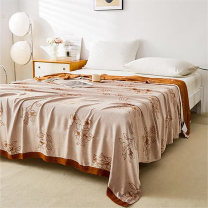 Bamboo Fiber Floral Print Comfy Coverlet