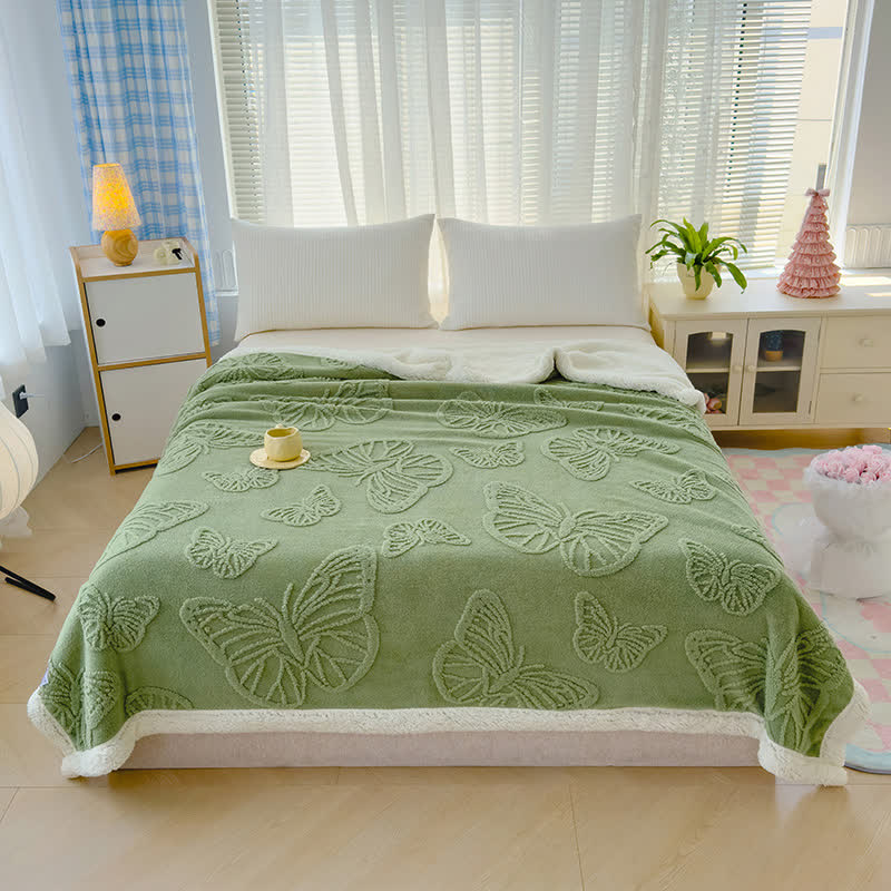 Butterfly Soft Sherpa Decorative Blanket