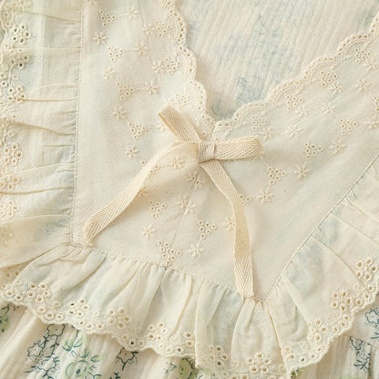 Pastoral Cotton Double Layers Gauze Nightgown - image 2