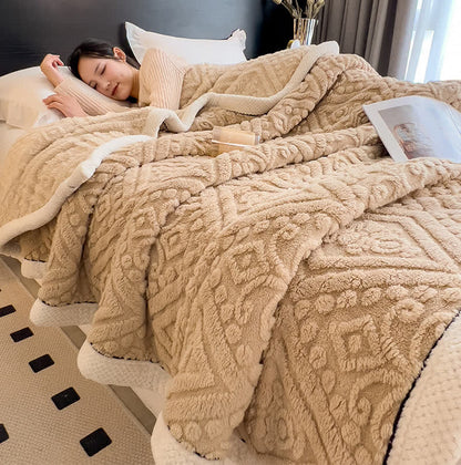 Double-sided Comfy Fluffy Fleece Blanket