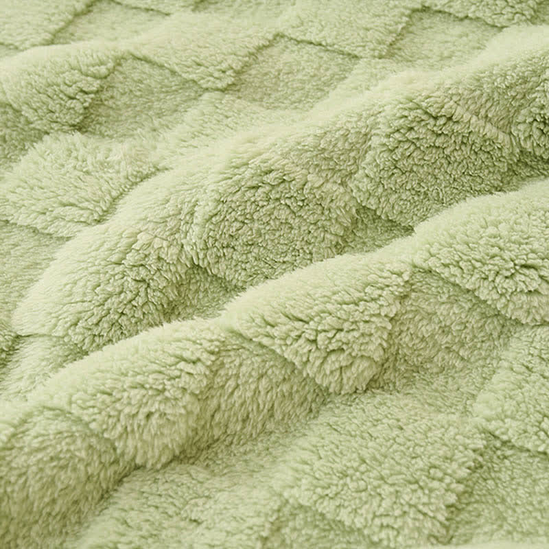 Checkerboard Texture Soft Fluffy Fleece Blanket