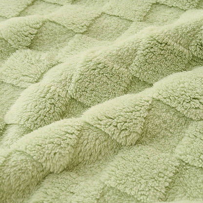 Checkerboard Texture Soft Fluffy Fleece Blanket