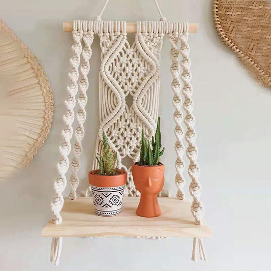 Ownkoti Hand Woven Cotton Tapestry Plant Holder