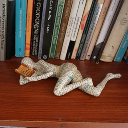 Reading Woman Thinker Statue Bookshelf Decoration - C - image 7