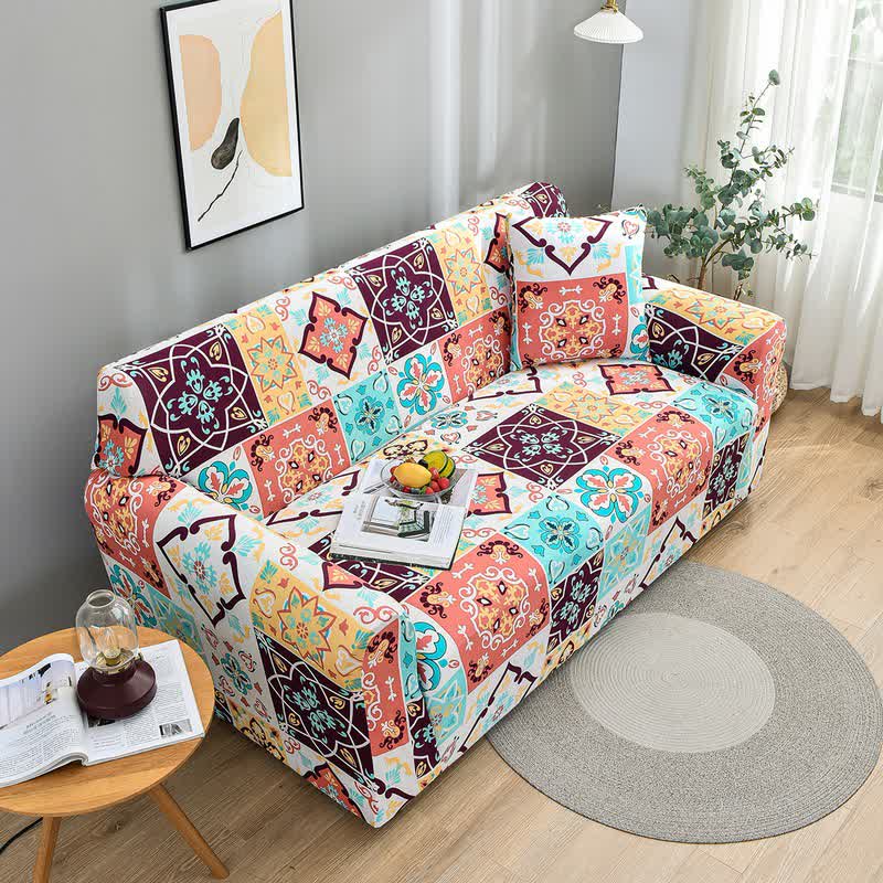 Elastic Stretchable Moroccan Style Couch Cover