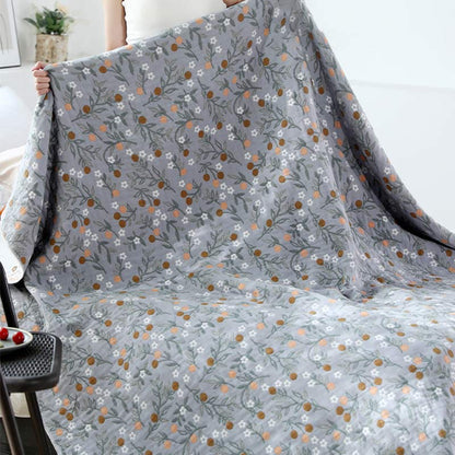 Retro Reversible Coverlet Soft Floral Quilt