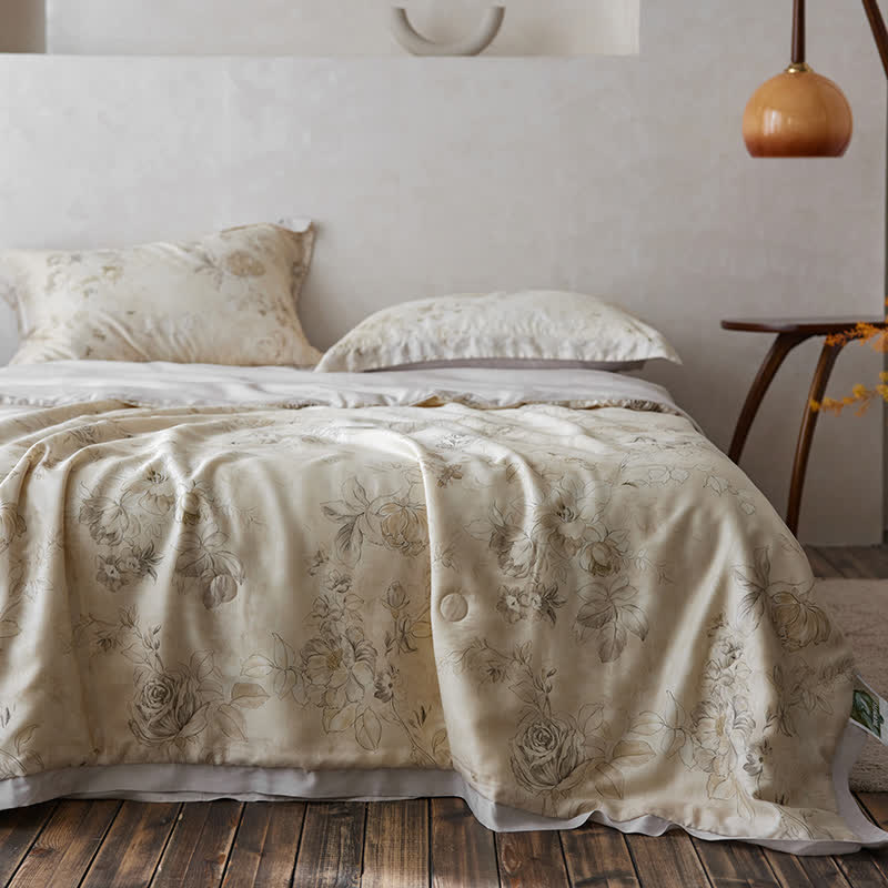 Luxurious Floral Style Breathable Summer Bedding