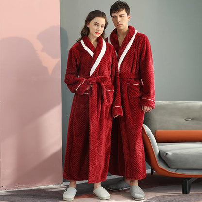 Thick Fleece Pajama Comfy Bathrobe