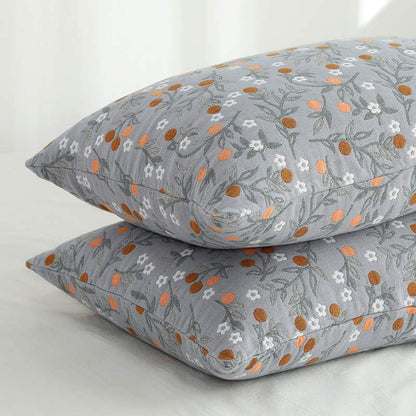 Ownkoti Rural Flower Pattern Pillowcases Pillow Shams (2PCS)