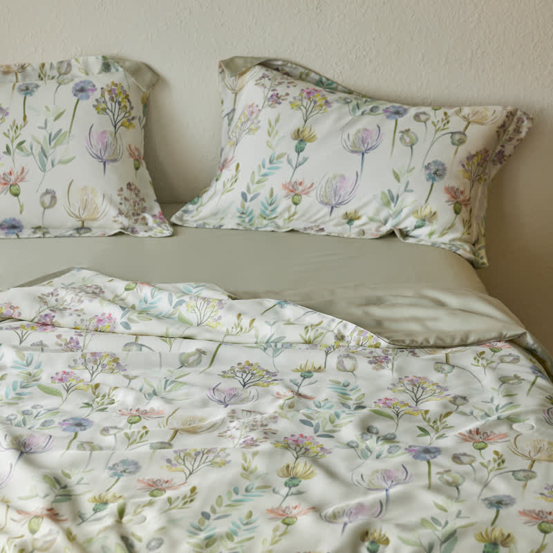 Lyocell Fiber Fresh Floral Breathable Quilt