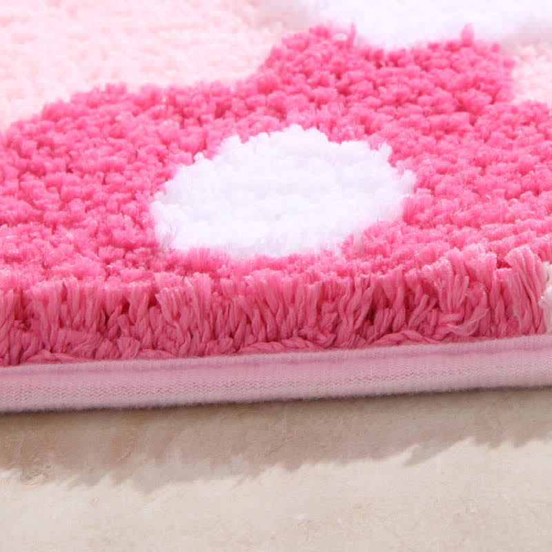 Cute Strawberry & Flower Non-slip Bath Mat